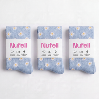 Light Blue With Flowers | 3 Pack