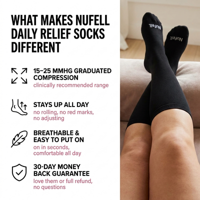 Black | Daily Relief Compression Socks