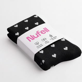 Black/Hearts | Daily Relief Compression Socks