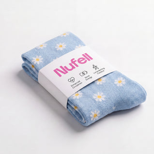 Light Blue/Flowers | Daily Relief Compression Socks